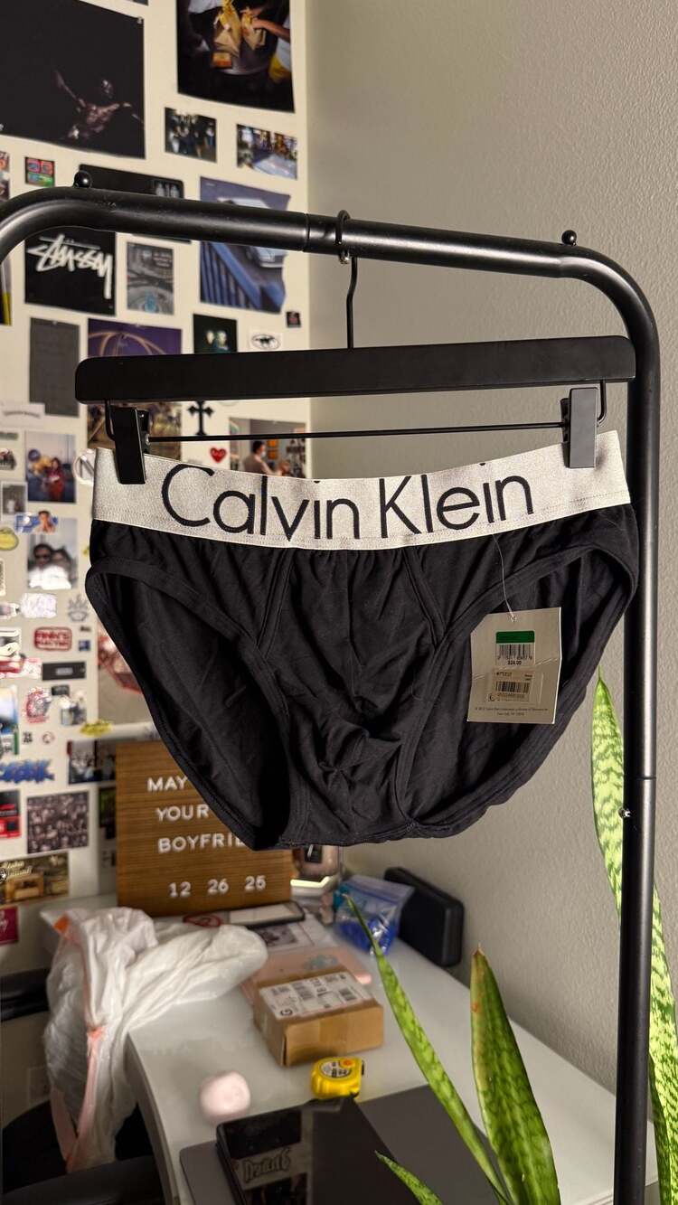 Calvin Klein Steel Microfiber Hip Brief Black Size L